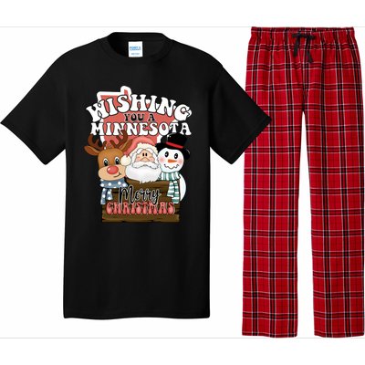 Wishing You A Minnesota Merry Christmas Long Sleeve Pajama Set