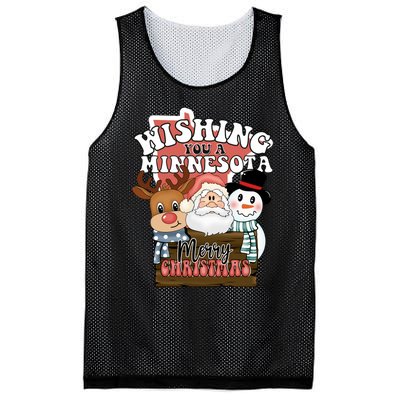 Wishing You A Minnesota Merry Christmas Long Sleeve Mesh Reversible Basketball Jersey Tank