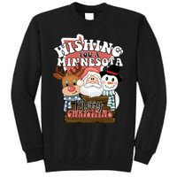 Wishing You A Minnesota Merry Christmas Long Sleeve Tall Sweatshirt