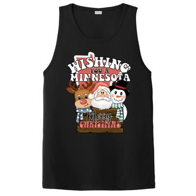 Wishing You A Minnesota Merry Christmas Long Sleeve PosiCharge Competitor Tank