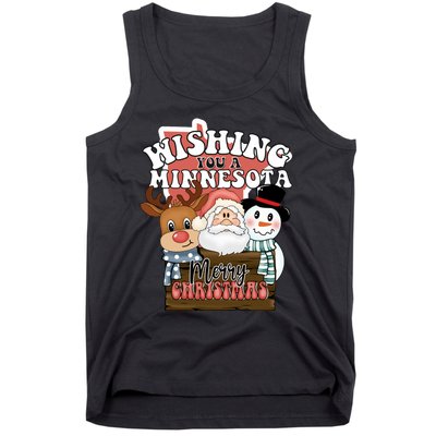 Wishing You A Minnesota Merry Christmas Long Sleeve Tank Top