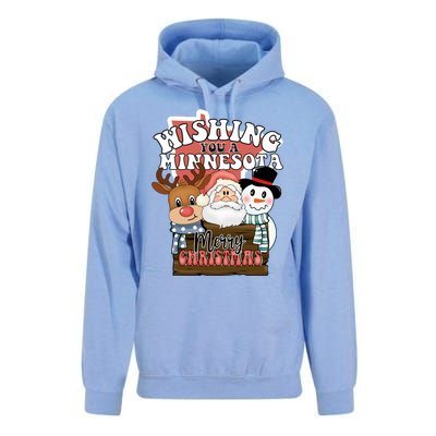 Wishing You A Minnesota Merry Christmas Long Sleeve Unisex Surf Hoodie