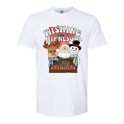 Wishing You A Minnesota Merry Christmas Long Sleeve Softstyle CVC T-Shirt