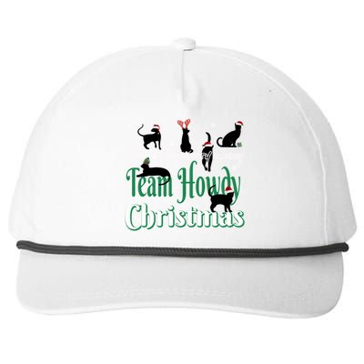 Wishing You A Very Meowy Team Howdy Christmas Gift Snapback Five-Panel Rope Hat