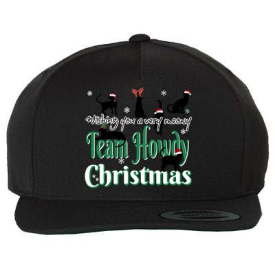 Wishing You A Very Meowy Team Howdy Christmas Gift Wool Snapback Cap