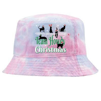 Wishing You A Very Meowy Team Howdy Christmas Gift Tie-Dyed Bucket Hat