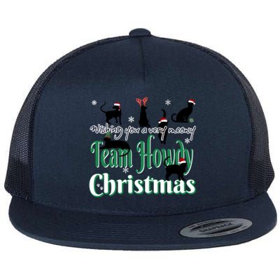 Wishing You A Very Meowy Team Howdy Christmas Gift Flat Bill Trucker Hat