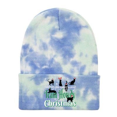 Wishing You A Very Meowy Team Howdy Christmas Gift Tie Dye 12in Knit Beanie