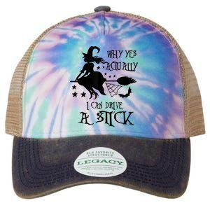 Why Yes Actually I Can Drive A Stick Funny Halloween Legacy Tie Dye Trucker Hat