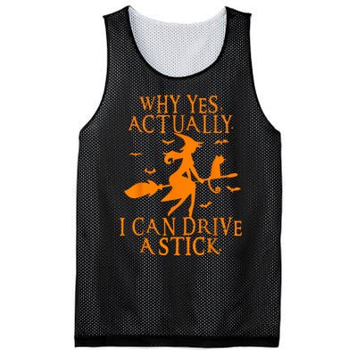 Why Yes Actually I Can Drive A Stick Funny Halloween Mesh Reversible Basketball Jersey Tank