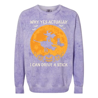 Why Yes Actually I Can Drive A Stick Vintage Colorblast Crewneck Sweatshirt