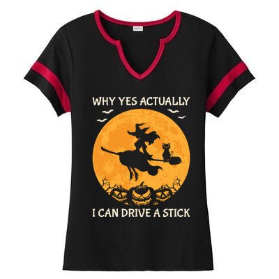 Why Yes Actually I Can Drive A Stick Vintage Ladies Halftime Notch Neck Tee