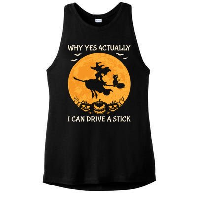 Why Yes Actually I Can Drive A Stick Vintage Ladies PosiCharge Tri-Blend Wicking Tank