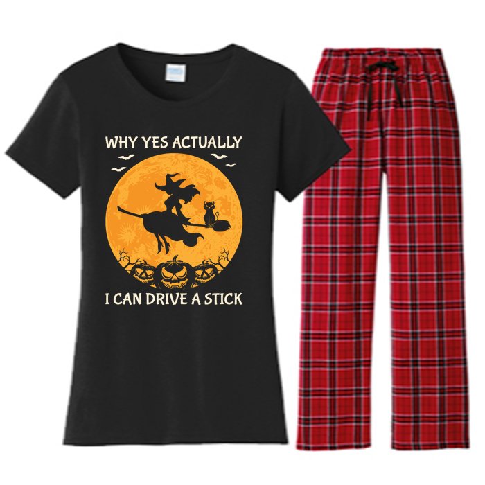 Why Yes Actually I Can Drive A Stick Vintage Women's Flannel Pajama Set