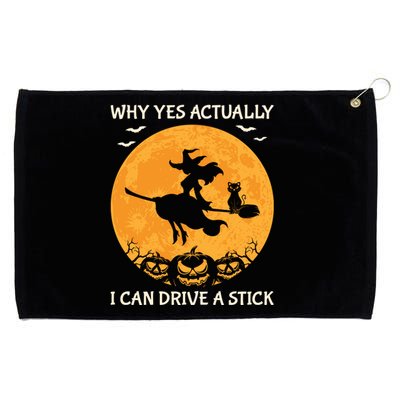 Why Yes Actually I Can Drive A Stick Vintage Grommeted Golf Towel