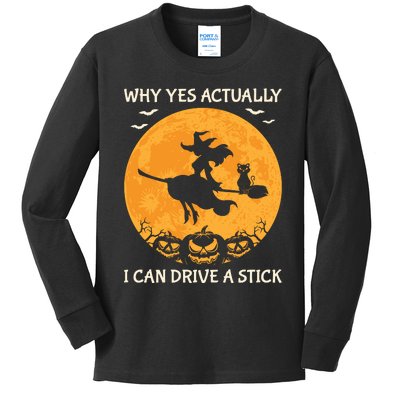 Why Yes Actually I Can Drive A Stick Vintage Kids Long Sleeve Shirt