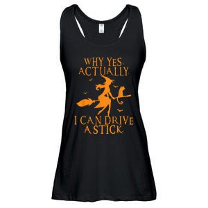 Why Yes Actually I Can Drive A Stick Halloween Witch & Cat Ladies Essential Flowy Tank