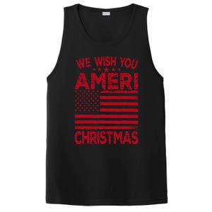 Wish You Ameri Christmas Funny USA Patriotic PosiCharge Competitor Tank