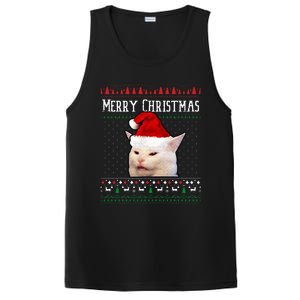 Woman Yelling at a Smudge Cat Ugly Christmas Sweater Meme  PosiCharge Competitor Tank