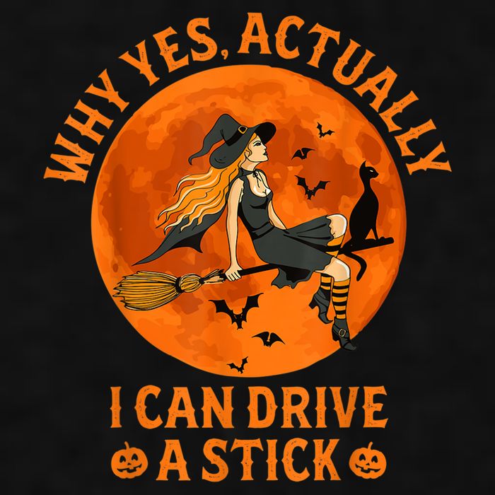 Why Yes Actually I Can Drive A Stick Funny Witch Costume Ladies PosiCharge Tri-Blend Wicking Tank