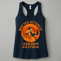 Why Yes Actually I Can Drive A Stick Funny Witch Costume Womens Tank Top