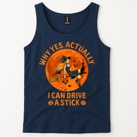 Why Yes Actually I Can Drive A Stick Funny Witch Costume Tank Top