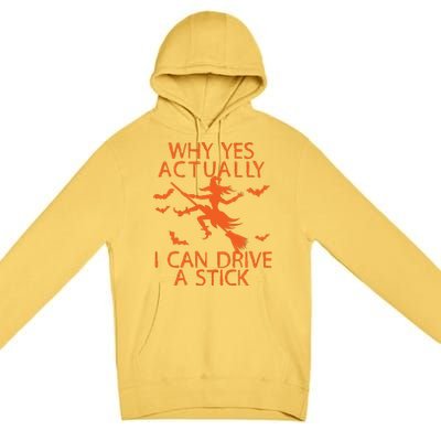 Why Yes Actually I Can Drive A Stick Halloween Premium Pullover Hoodie