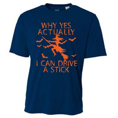 Why Yes Actually I Can Drive A Stick Halloween Cooling Performance Crew T-Shirt