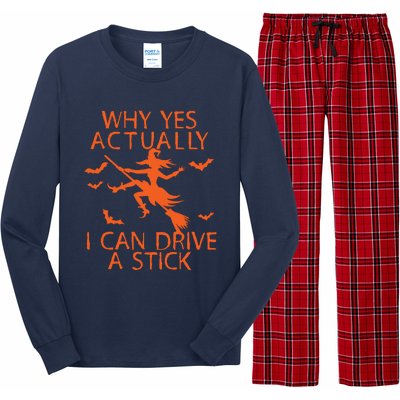 Why Yes Actually I Can Drive A Stick Halloween Long Sleeve Pajama Set