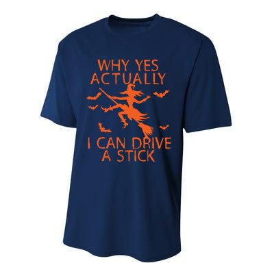 Why Yes Actually I Can Drive A Stick Halloween Performance Sprint T-Shirt