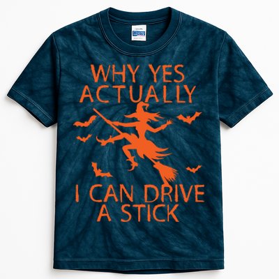 Why Yes Actually I Can Drive A Stick Halloween Kids Tie-Dye T-Shirt