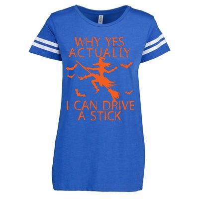 Why Yes Actually I Can Drive A Stick Halloween Enza Ladies Jersey Football T-Shirt