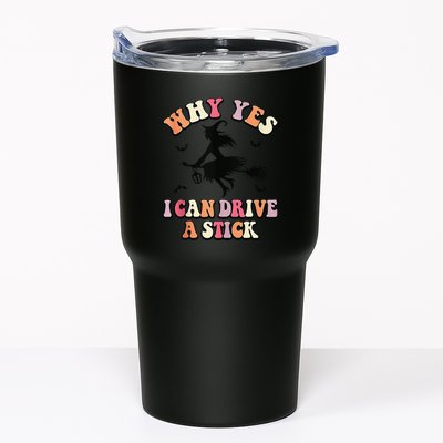 Why Yes Actually I Can Drive A Stick Halloween Witch Costume Tumbler