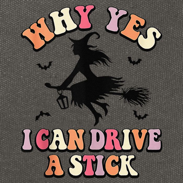 Why Yes Actually I Can Drive A Stick Halloween Witch Costume Cotton Canvas Backpack