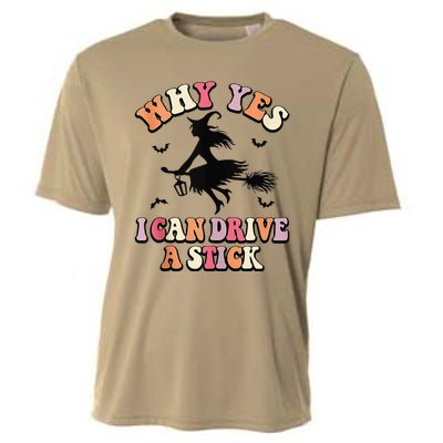 Why Yes Actually I Can Drive A Stick Halloween Witch Costume Cooling Performance Crew T-Shirt