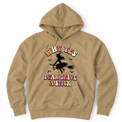 Why Yes Actually I Can Drive A Stick Halloween Witch Costume Hoodie