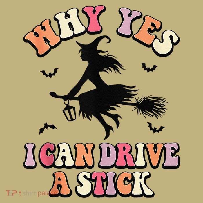 Why Yes Actually I Can Drive A Stick Halloween Witch Costume Cooling Performance Long Sleeve Crew