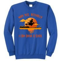 Why Yes Actually I Can Drive A Stick Funny Halloween Witch Gift Sweatshirt