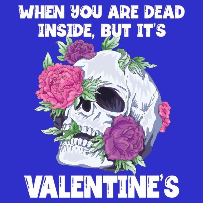 When You Are Dead Inside But It's Valentine's Floral Skull Great Gift 16 in Basic Backpack