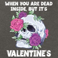When You Are Dead Inside But It's Valentine's Floral Skull Great Gift Cotton Canvas Backpack