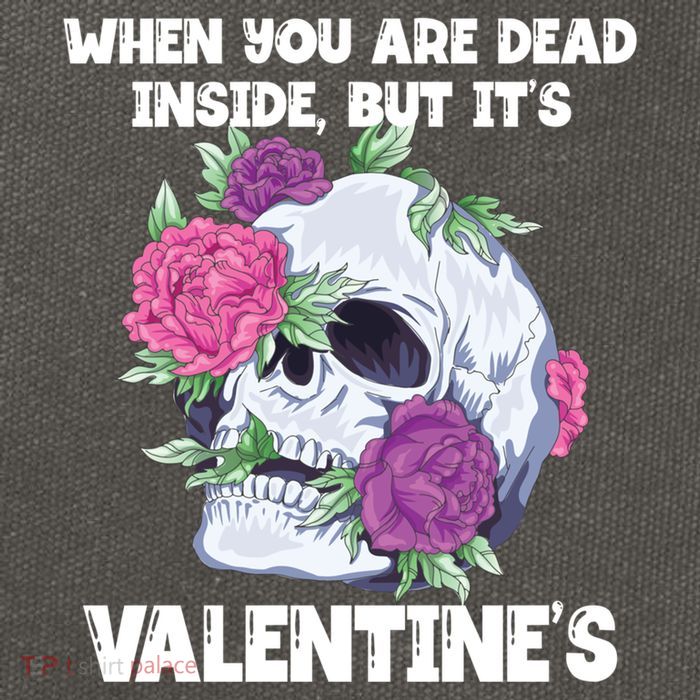 When You Are Dead Inside But It's Valentine's Floral Skull Great Gift Cotton Canvas Backpack