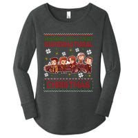 Wishing You A Very Supernatural Christmas Women's Perfect Tri Tunic Long Sleeve Shirt