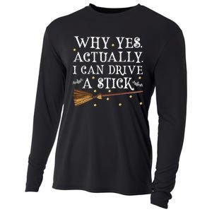 Why Yes Actually I Can Drive A Stick Halloween Witch Cooling Performance Long Sleeve Crew