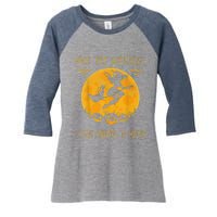 Why Yes Actually I Can Drive A Stick Halloween Witch & Cat Pumpkin Women's Tri-Blend 3/4-Sleeve Raglan Shirt