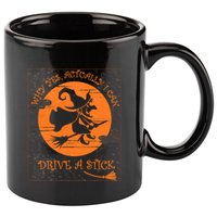 Why Yes Actually I Can Drive A Stick Halloween Witch Costume Cool Gift 11oz C Handle Ceramic Mug
