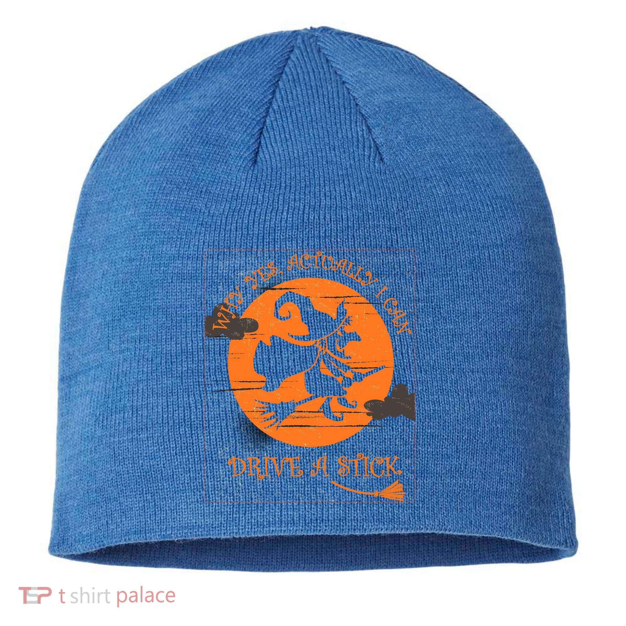 Why Yes Actually I Can Drive A Stick Halloween Witch Costume Cool Gift Sustainable Beanie