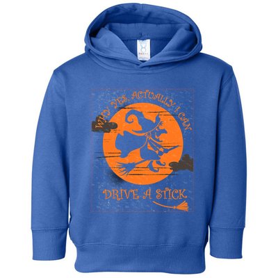 Why Yes Actually I Can Drive A Stick Halloween Witch Costume Cool Gift Toddler Hoodie