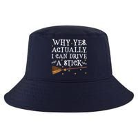 Why Yes Actually I Can Drive A Stick Shirt Halloween Witch Design Cool Comfort Performance Bucket Hat