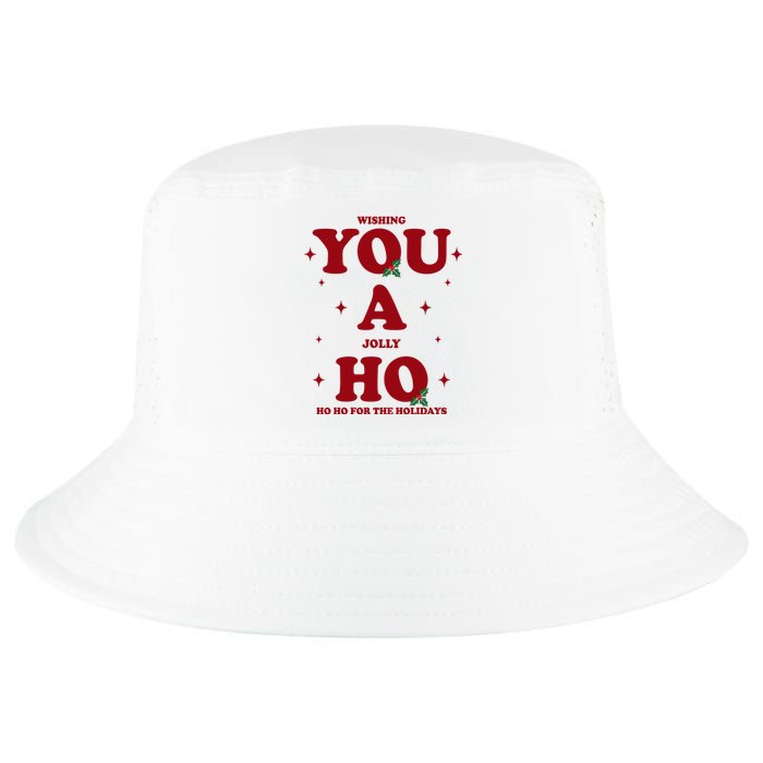 Wishing You A Jolly Ho Ho Ho For The Holidays Cool Comfort Performance Bucket Hat