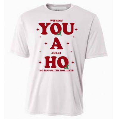 Wishing You A Jolly Ho Ho Ho For The Holidays Cooling Performance Crew T-Shirt